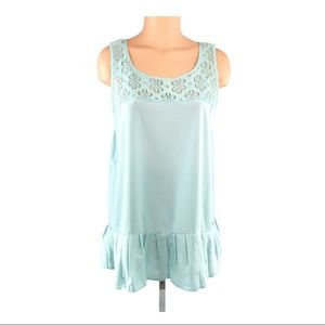 Michael Brandon Peplum Sleeveless Top